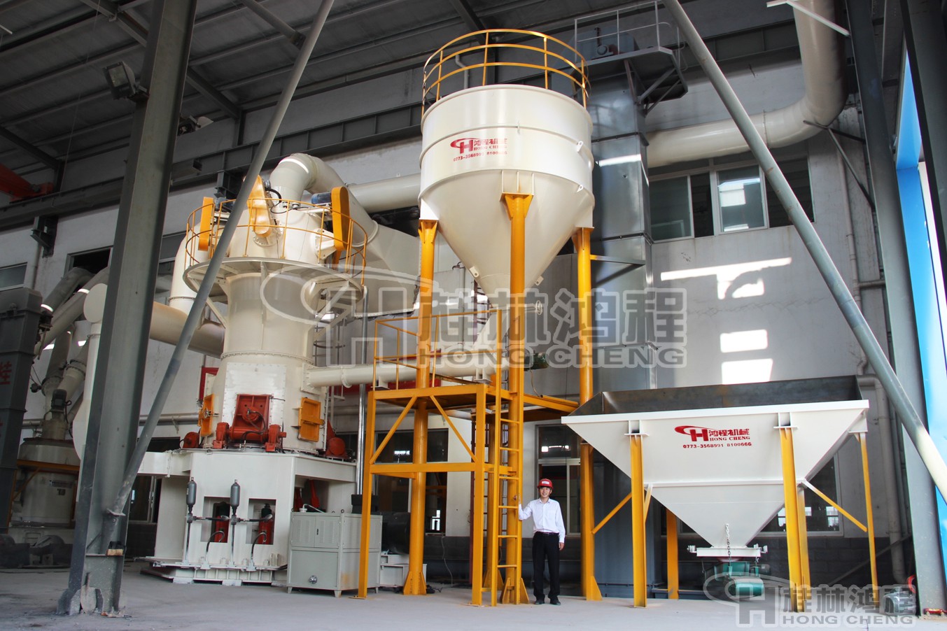 桂林鴻程新型磨粉設(shè)備，方解石超細(xì)粉立磨機(jī)，立磨，80-2500目方解石粉超細(xì)立磨粉機(jī)：HLMX系列超細(xì)立式磨粉機(jī)